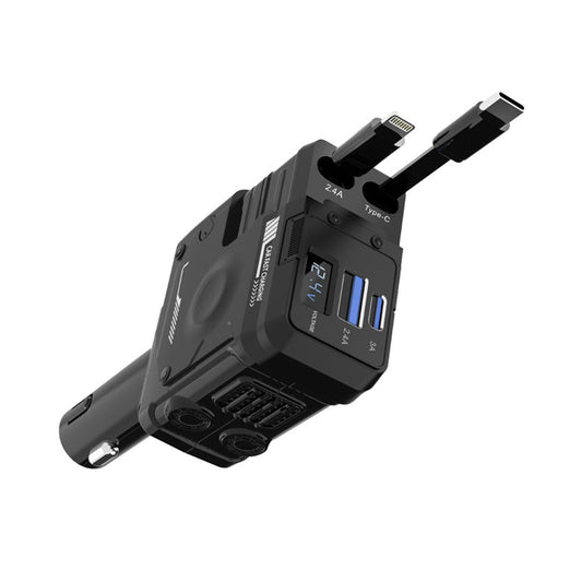 AMPERE 66W Retractable Car Charger - AMPERE_C4