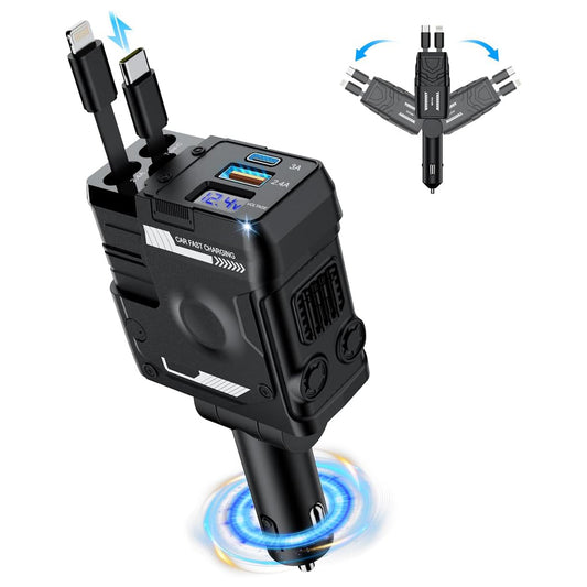 AMPERE 66W Retractable Car Charger - AMPERE_C4