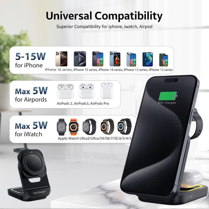 AMPERE 3-in-1 Wireless Charger - WC02