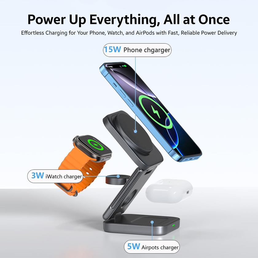 AMPERE 3-in-1 Wireless Charger - WC03