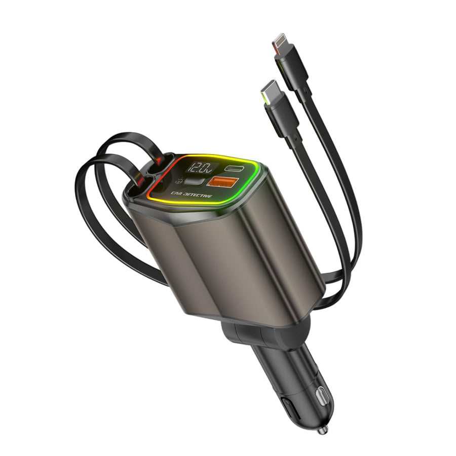 AMPERE 96W Retractable Car Charger - AMPERE_C3