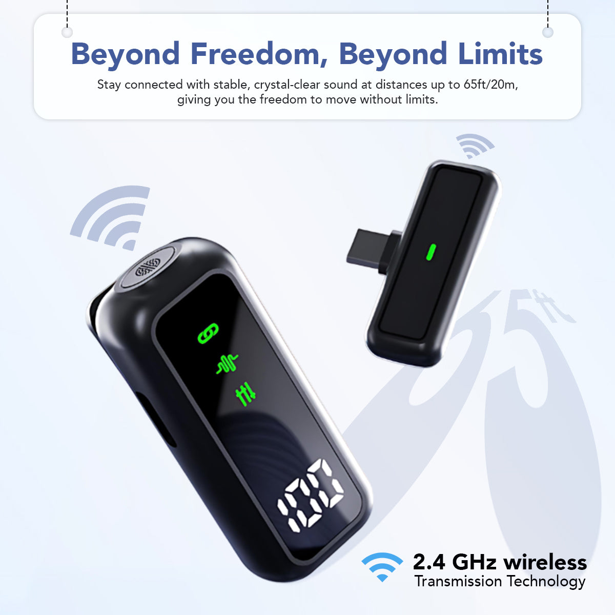 LEKATO - LWM03 - Wireless Mic for iPhone & Android