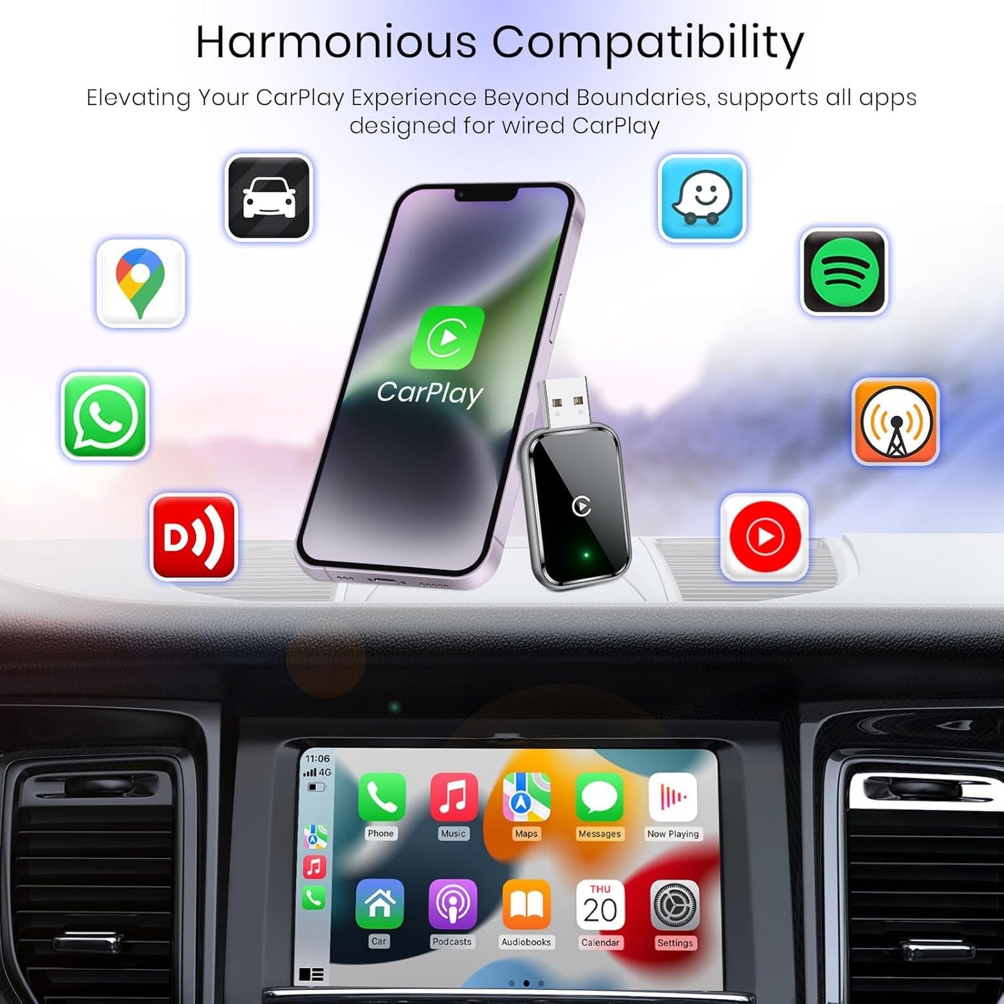 UTECTION Wireless CarPlay & Android Auto Adapter - V1