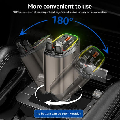 AMPERE 96W Retractable Car Charger - AMPERE_C3