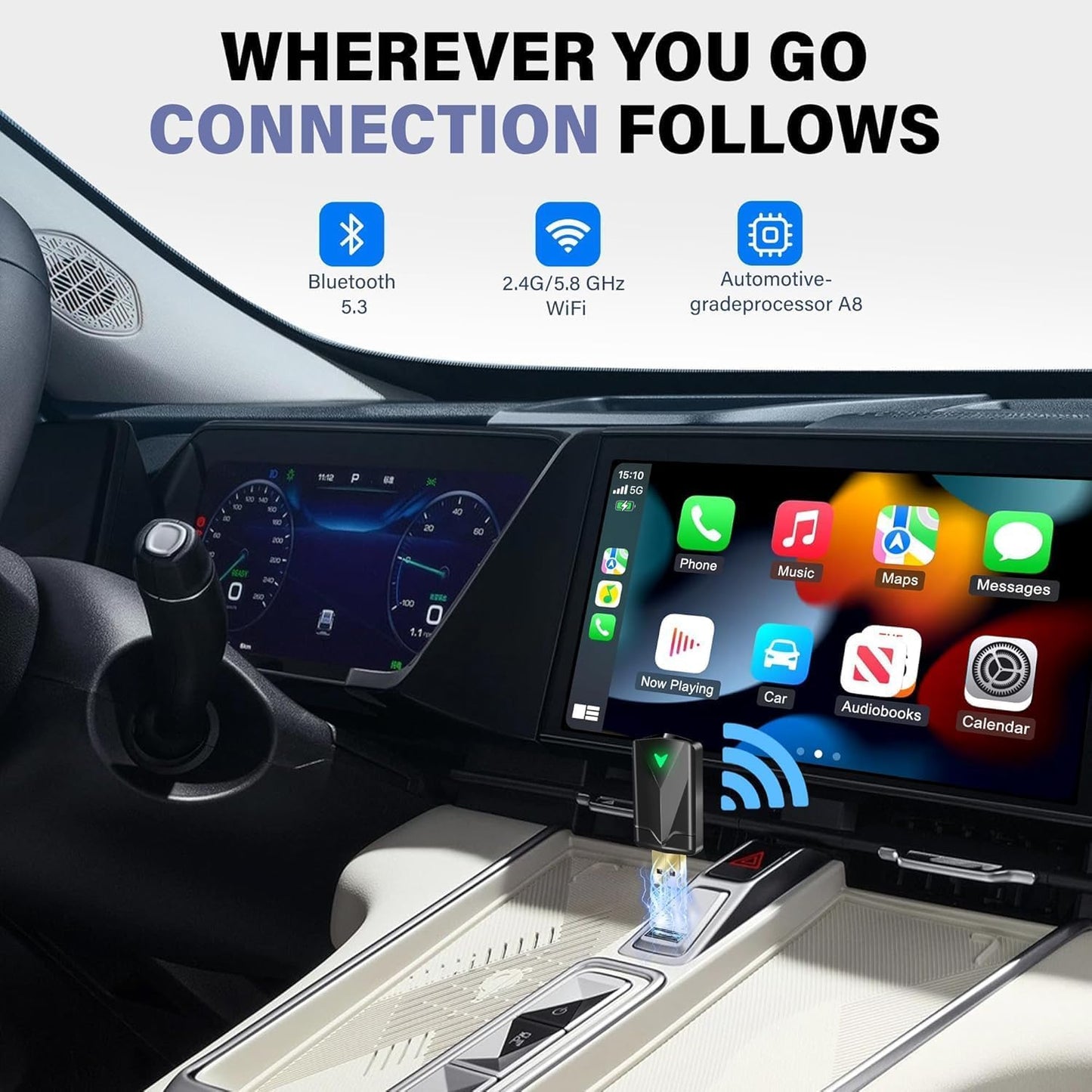 UTECTION Wireless CarPlay & Android Auto Adapter - V2